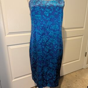 INC International Concepts Blue Chemise with Floral Design